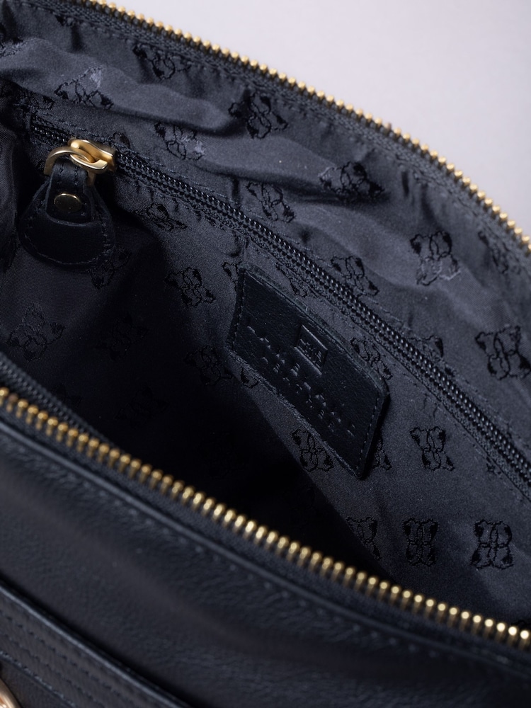 Lakeland Leather Black Cartmel Cross-Body Bag - Image 6 of 6