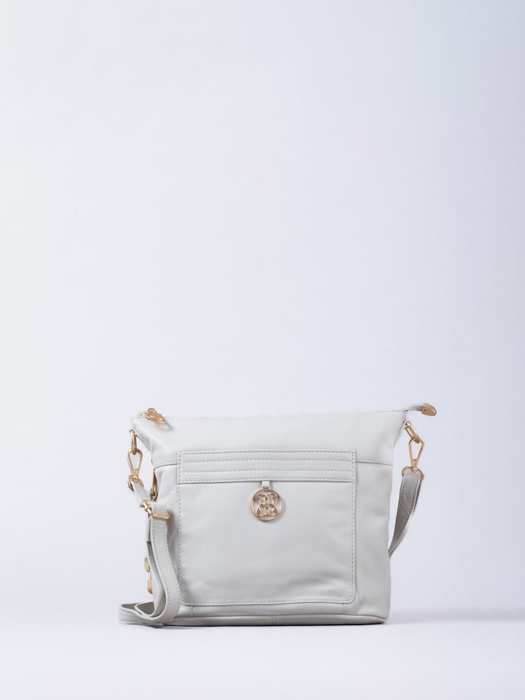 Lakeland Leather White Cartmel Cross-Body Bag - Image 2 of 7