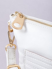 Lakeland Leather White Cartmel Cross-Body Bag - Image 4 of 7