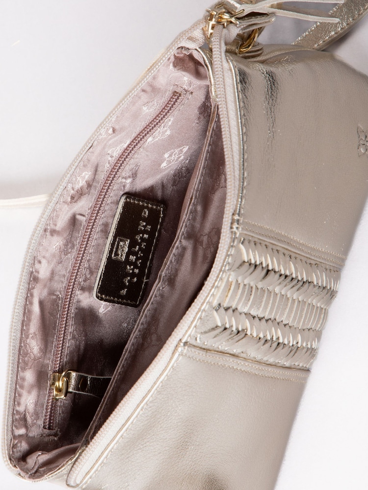 Lakeland Leather Gold Eden Cross-Body Bag - Image 8 of 8