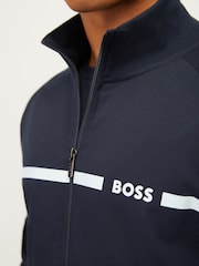 Azul - Blusa de moletom com logotipo autêntico da BOSS - Imagem 4 de 5