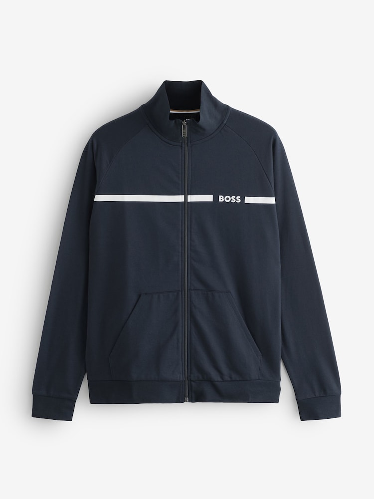 Azul - Blusa de moletom com logotipo autêntico da BOSS - Imagem 5 de 5