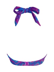 Pour Moi Purple Malibu Strapless Underwired Lightly Padded Halter Bikini Top - Image 4 of 4