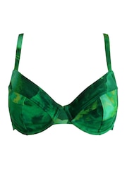 Pour Moi Green Non Padded Cabana Non Padded Underwired Bikini Top - Image 3 of 4