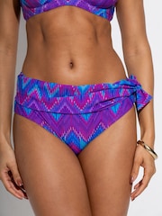 Pour Moi Purple Roll Top Malibu Adjustable Bikini Bottoms - Image 2 of 4