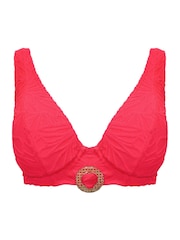 Pour Moi Pink Ibiza Non Padded Underwired Bikini Top - Image 3 of 4