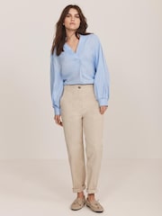 Mint Velvet Natural Cotton Blend Slim Chino Trousers - Image 1 of 5