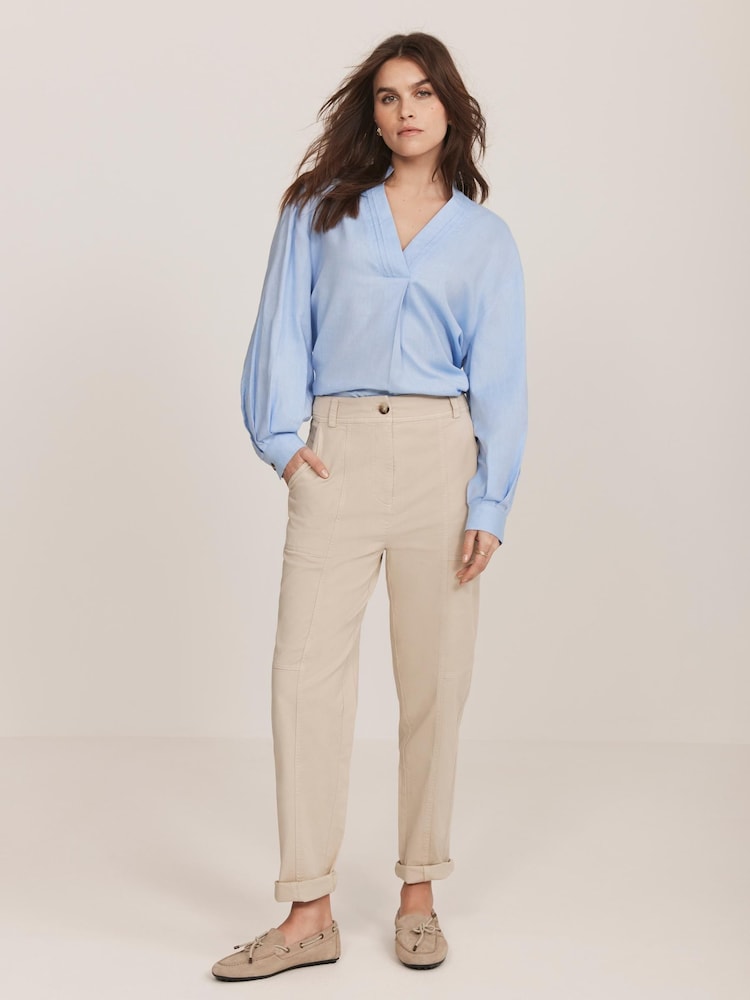 Mint Velvet Natural Cotton Blend Slim Chino Trousers - Image 5 of 5