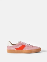 Mint Velvet Pink Cici Suede Trainers - Image 1 of 4