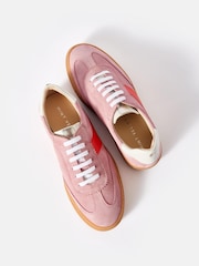Mint Velvet Pink Cici Suede Trainers - Image 2 of 4