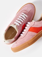 Mint Velvet Pink Cici Suede Trainers - Image 3 of 4
