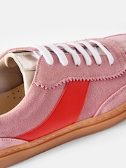 Mint Velvet Pink Cici Suede Trainers - Image 4 of 4