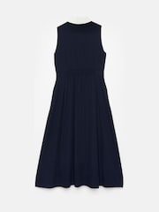 Mint Velvet Blue Contrast Collar Midi Dress - Image 8 of 8
