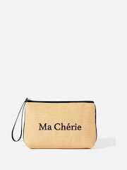 Mint Velvet Natural Embroidered Clutch Bag - Image 2 of 5