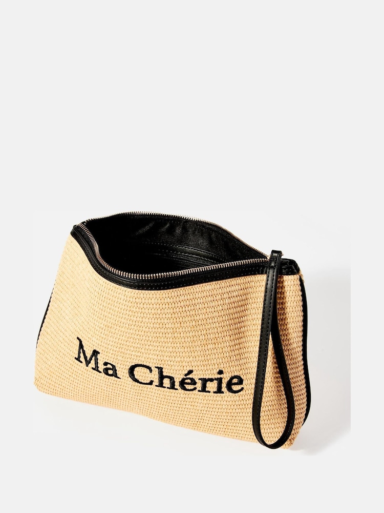 Mint Velvet Natural Embroidered Clutch Bag - Image 5 of 5 Mint Velvet Natural Embroidered Clutch Bag - Image 5 of 5
