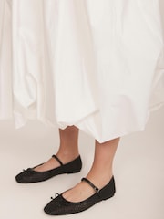 Mint Velvet 100% Cotton Bubble Midi Skirt - Imagen 4 de 8