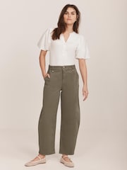 Mint Velvet White Puff Sleeve Top - Image 1 of 7