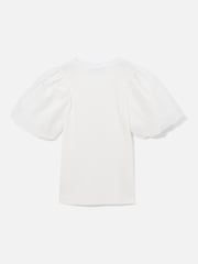 Mint Velvet White Puff Sleeve Top - Image 6 of 7