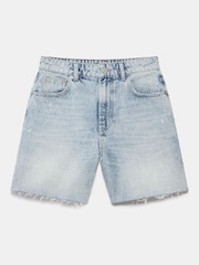 Mint Velvet Light Indigo Denim 100% Cotton Shorts - Imagen 3 de 4