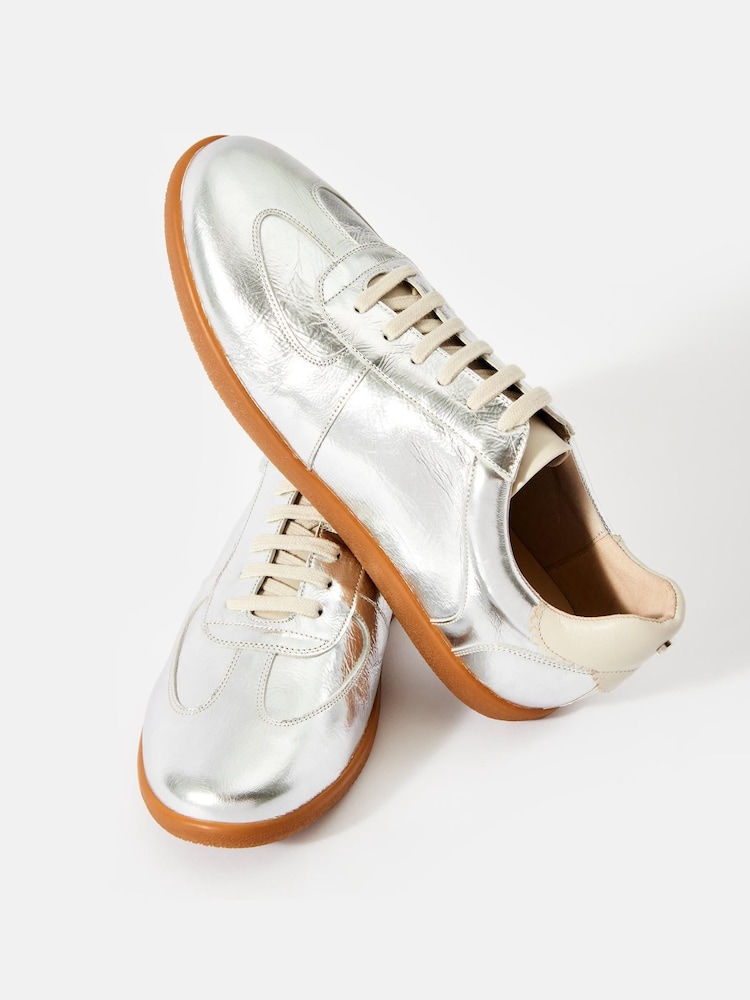 Mint Velvet Mia Leather Trainers - Image 4 of 4