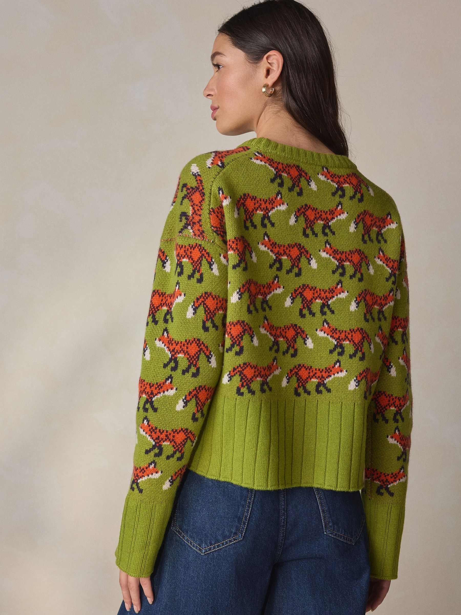 Buy Green Fox 100% Lambswool N.Premium Crew Neck Jumper from Next USA