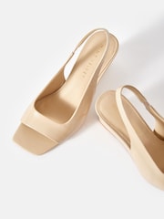 Mint Velvet Natural Sasha Leather Wedge Heels - Image 4 of 4
