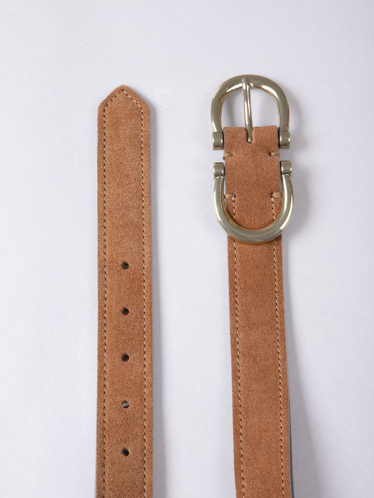Tan - Lakeland Leather Bowness Ledergürtel mit Doppelschnalle - Bild 3 von 3