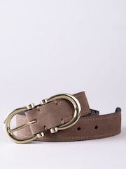 Hellbraun - Lakeland Leather Bowness Ledergürtel mit Doppelschnalle - Bild 1 von 3