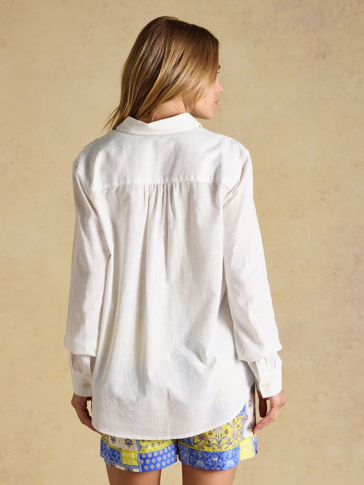Joules White Cotton Shirt - Image 2 of 8 Joules White Cotton Shirt - Image 2 of 8