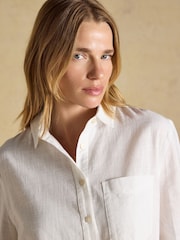 Joules White Cotton Shirt - Image 4 of 8