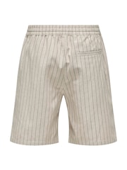 Only & Sons Loose Fit Striped Tie Elasticated Waist Shorts - Imagen 2 de 2
