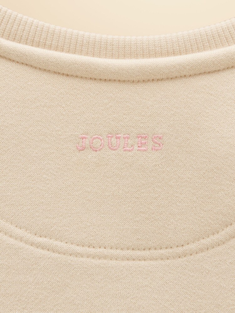 Joules Oatmeal Girls' Embroidered Sweatshirt - Image 5 of 5