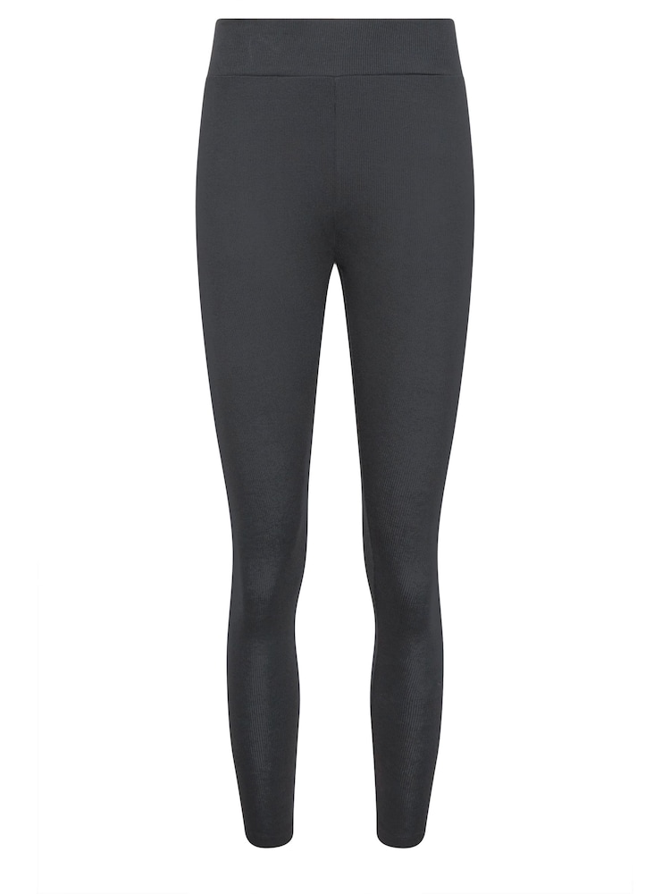 Long Tall Sally Grey Ribbed Leggings - Image 5 of 5