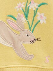 Joules Yellow Bunny Girls' Embroidered Sweatshirt - Image 3 of 5