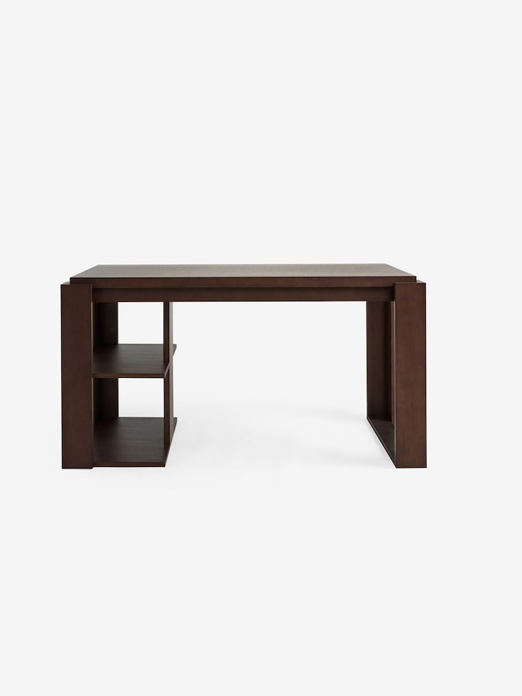 MADE.COM Dark Stained Oak Orin Desk - Image 5 of 5