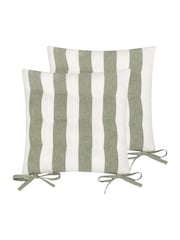 Yard 2 Pack Hayle Striped Cotton Seat Pads - Imagen 2 de 7