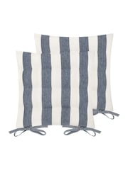 Yard 2 Pack Hayle Striped Cotton Seat Pads - Imagen 3 de 6