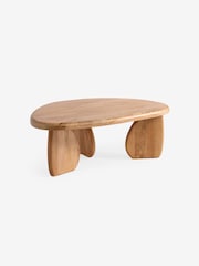 MADE.COM Mid Tone Mango Wood Dory Shaped Coffee Table - Image 4 of 5