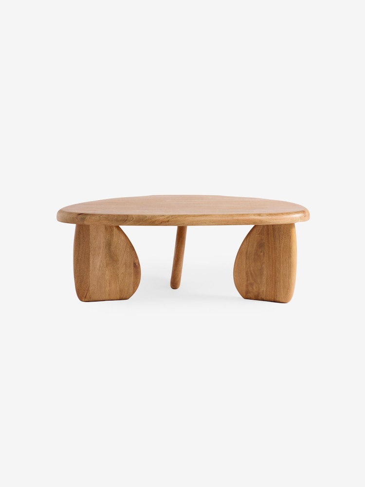 MADE.COM Mid Tone Mango Wood Dory Shaped Coffee Table - Image 5 of 5