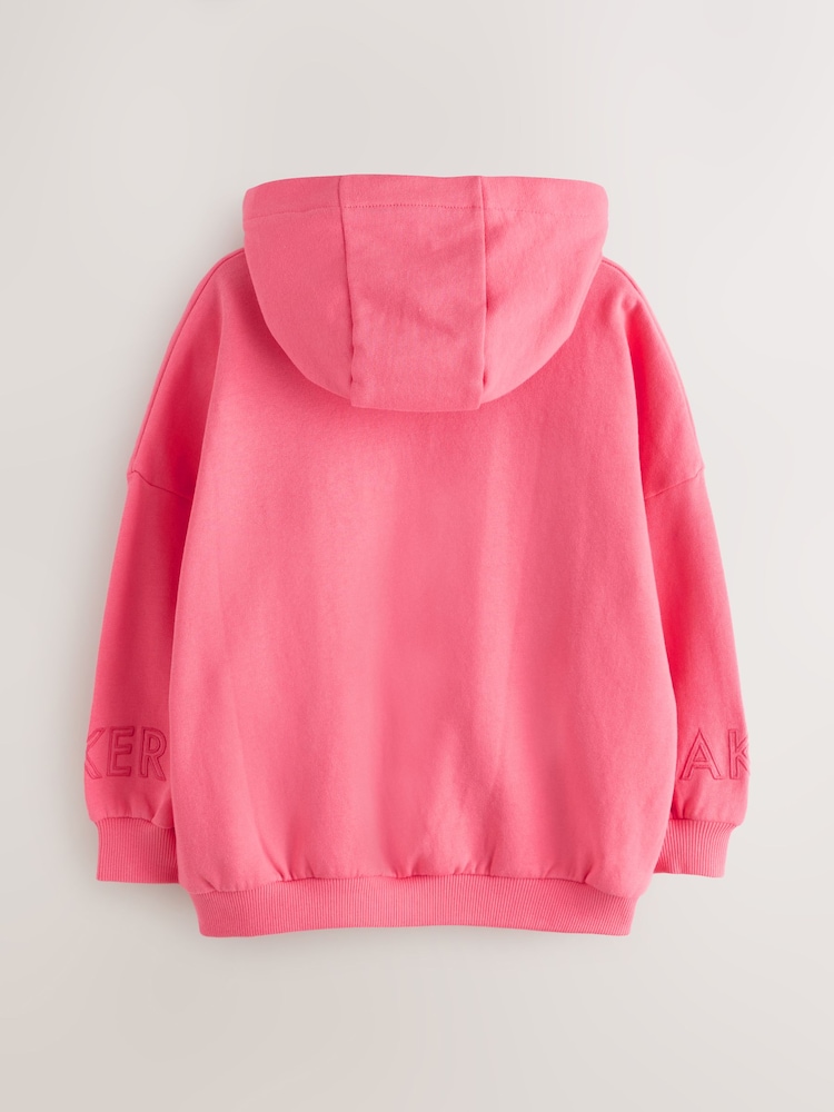 Baker by Ted Baker Oversized Embroidered Graphic Hoodie - صورة 2 من 6 Baker by Ted Baker Oversized Embroidered Graphic Hoodie - صورة 2 من 6