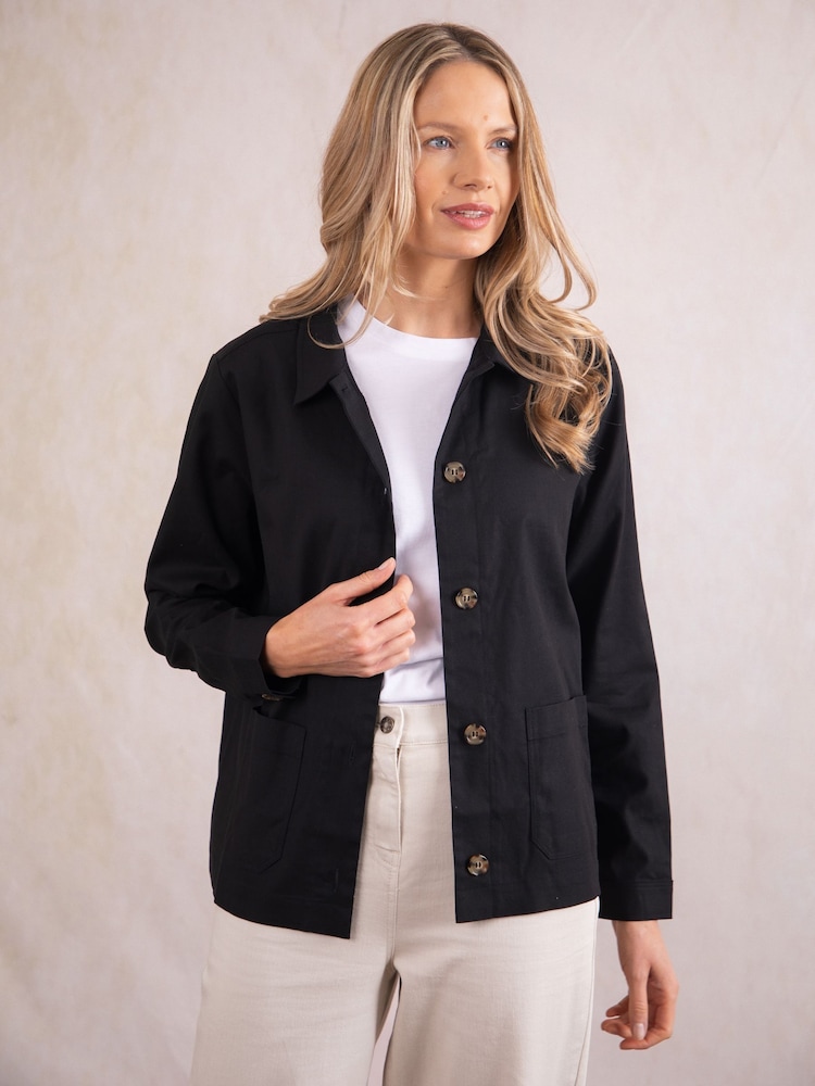 Lakeland Clothing Hannah Blend Black Shacket - Image 1 of 7