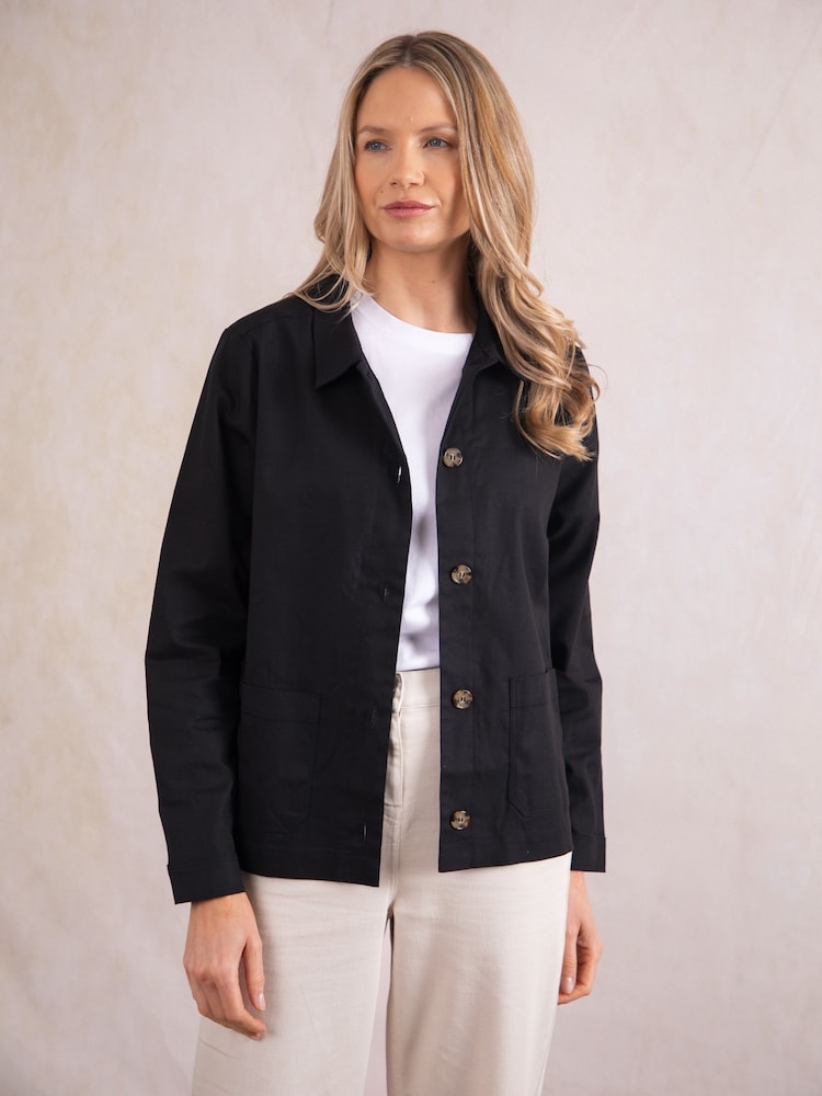 Lakeland Clothing Hannah Blend Black Shacket - Image 3 of 7