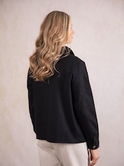 Lakeland Clothing Hannah Blend Black Shacket - Image 4 of 7