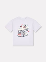 أرجواني - New Balance Kids Fitness Centre Illustrated Graphic 100% Cotton T-Shirt - صورة 1 من 3