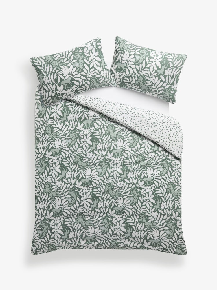 Green Duvet Cover and Pillowcase Set - Image 4 of 4 Green Duvet Cover and Pillowcase Set - Image 4 of 4