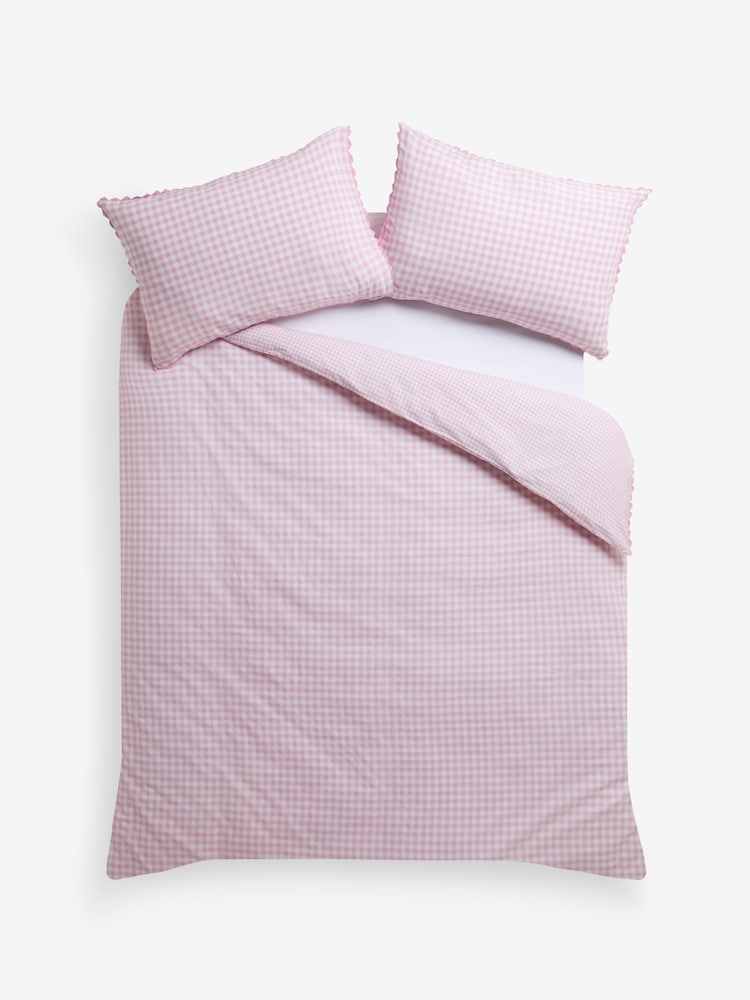 Σετ παπλωματοθήκης και μαξιλαροθήκης διπλής όψης Gingham - Εικόνα 4 από 4 Σετ παπλωματοθήκης και μαξιλαροθήκης διπλής όψης Gingham - Εικόνα 4 από 4