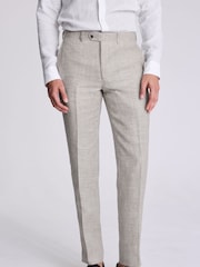 MOSS Natural Tailored Fit Trousers - Image 1 of 3