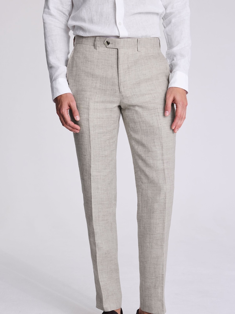 MOSS Natural Tailored Fit Trousers - Image 1 of 3