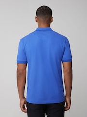 BOSS Blue Camo Regular Fit Paddy Tipped Collar Polo Shirt - Image 2 of 4