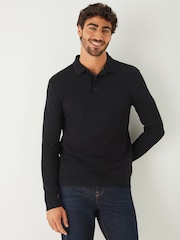 BOSS Black Plisy Tipped Collar Regular Fit Polo Shirt - Image 1 of 4